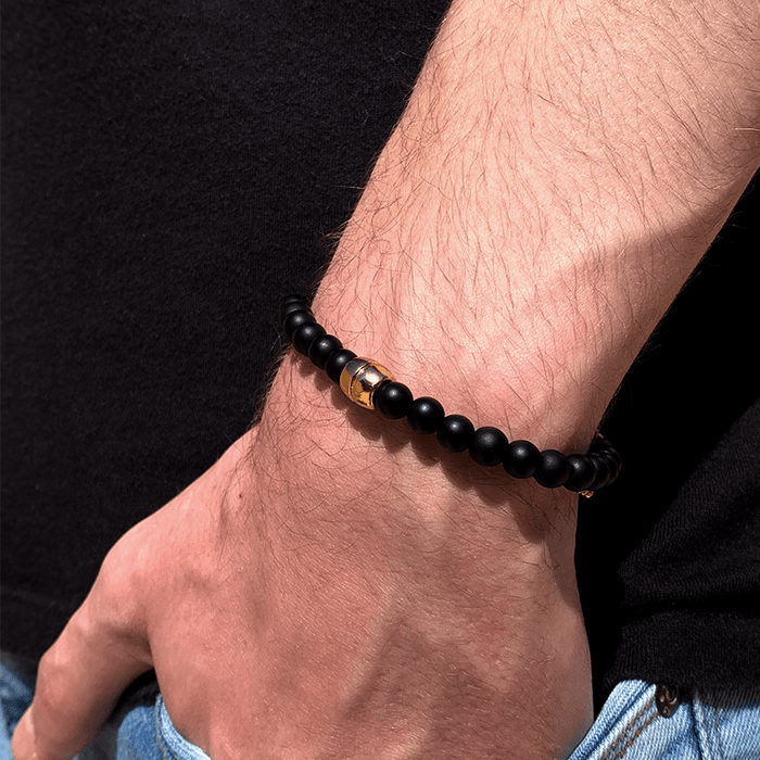 Pulseira masculina de pedra natural